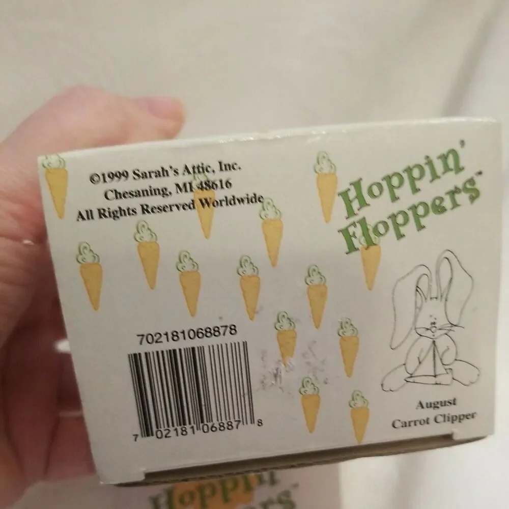 Hoppin' Floppers By Sarah's Attic Bunny & Sailboat  August Easter 1999 Rabbit